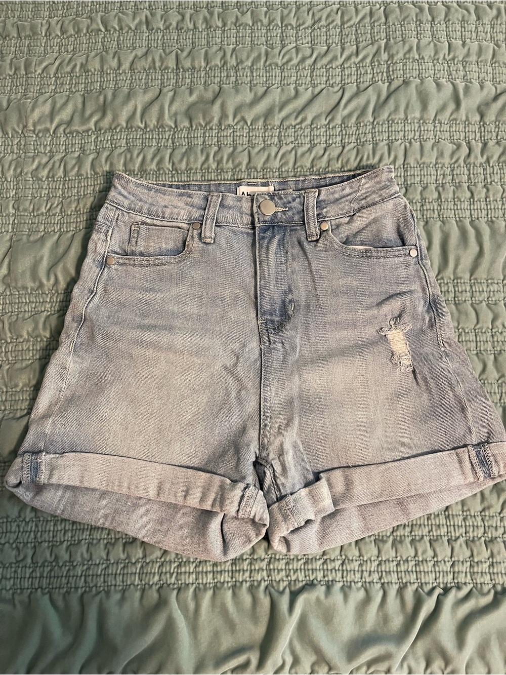 Abound Light Blue Rolled Hem Denim Shorts